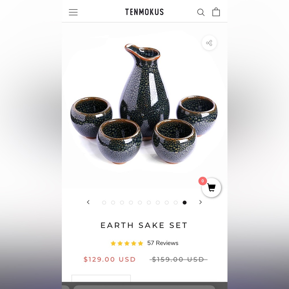 Brand New Tenmokus Sake Set